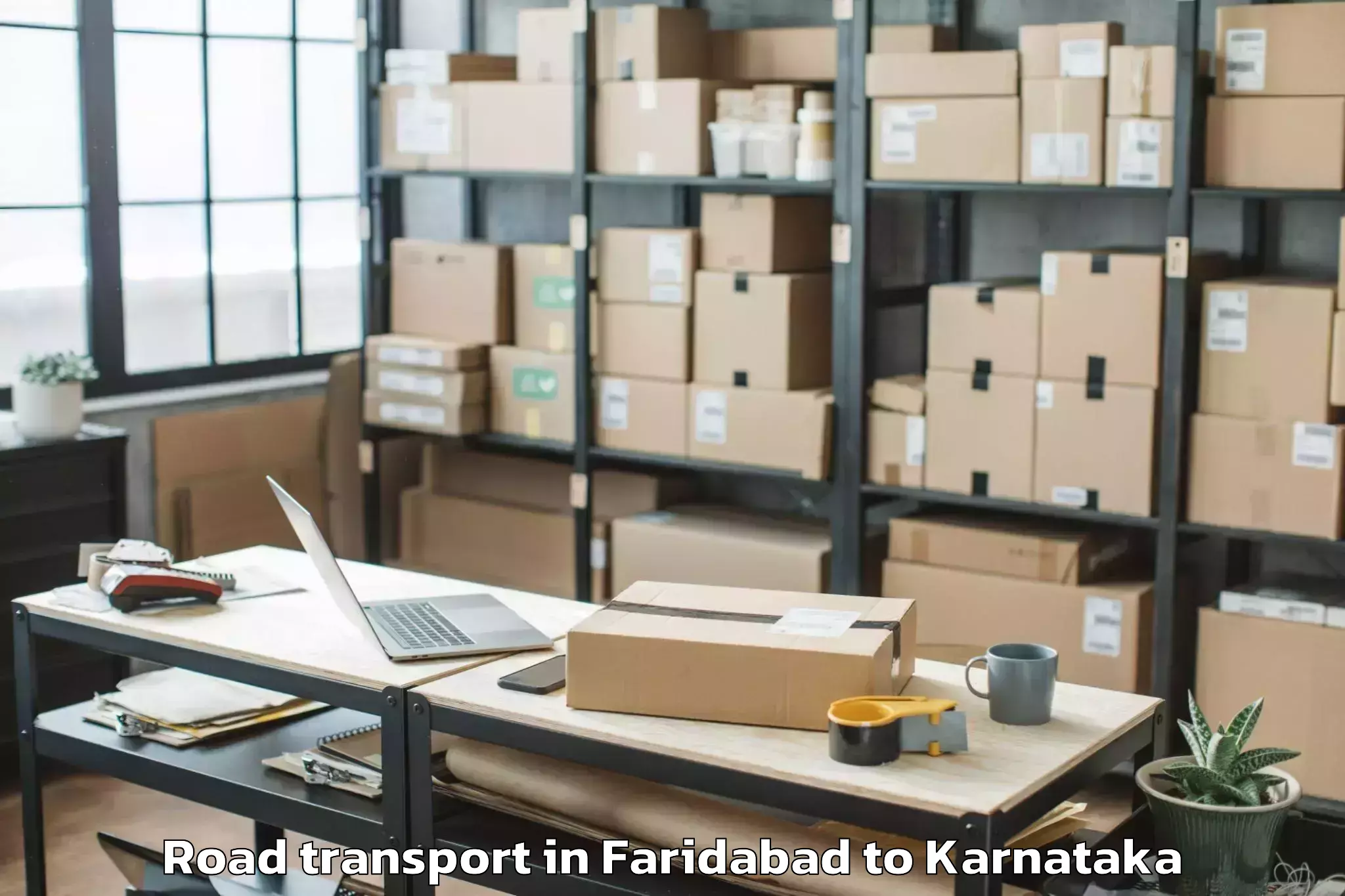 Top Faridabad to Sindhanur Road Transport Available